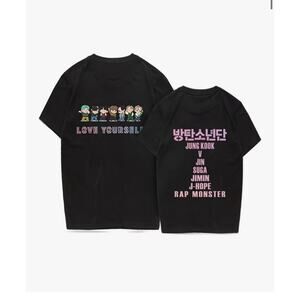 Bangtan Boys Love Yourself T Shirt Black Women’s Size Xxl See Measurements